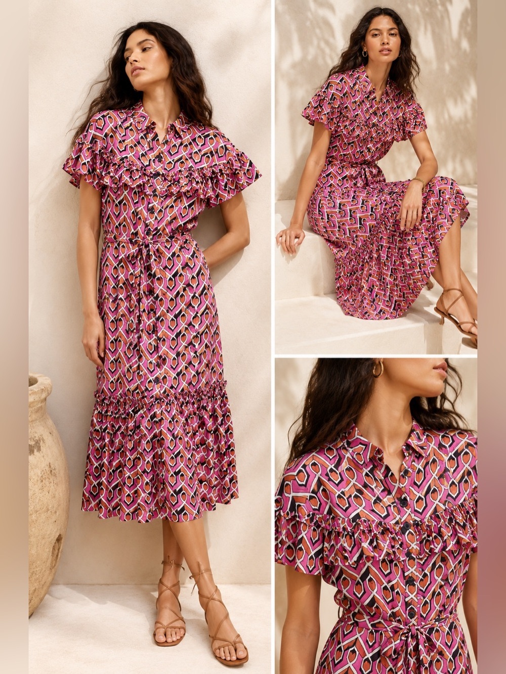 Corey Lynn Calter x Anthropologie Annabel Geo Shirtdress